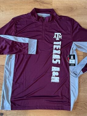 Texas A&M Aggies Colosseum Bart Maroon Red Quarter Zip Men’s XL Pullover